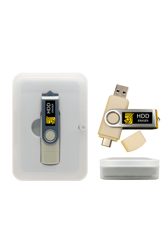 Drive Wipe Bootable USB Flash Drive  Disk Erase Utility for HDD & SSD, 2GB