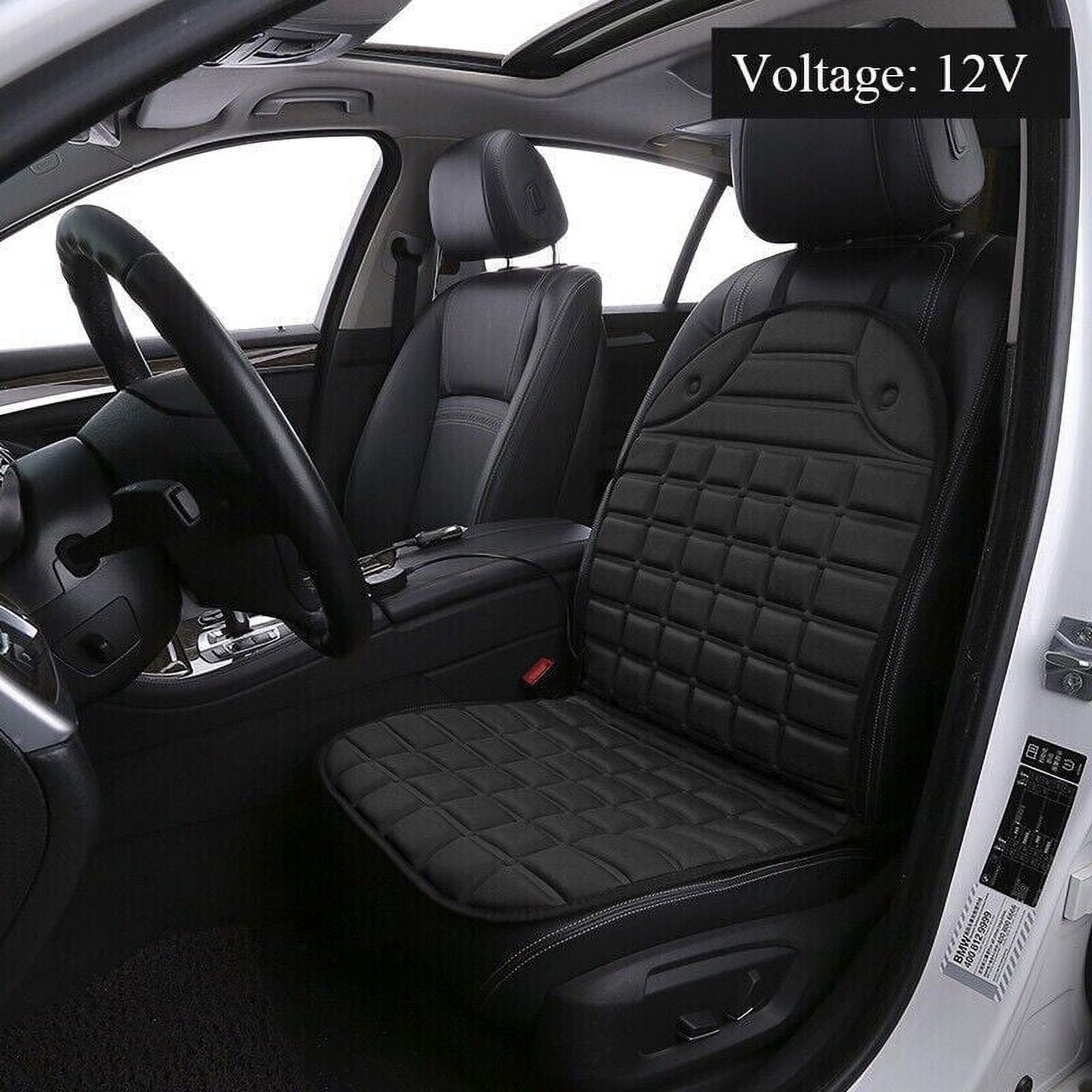 Drive in Comfort with 12V Car Heated Seat Cover Black Cushion Warmer