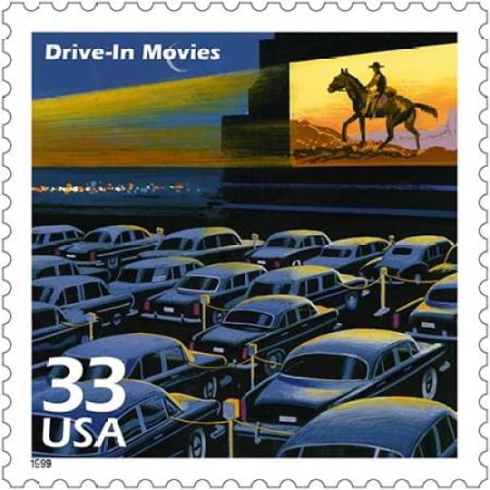 Drive-in Movies Canvas Art - US POSTAL SERVICE (24 x 24)