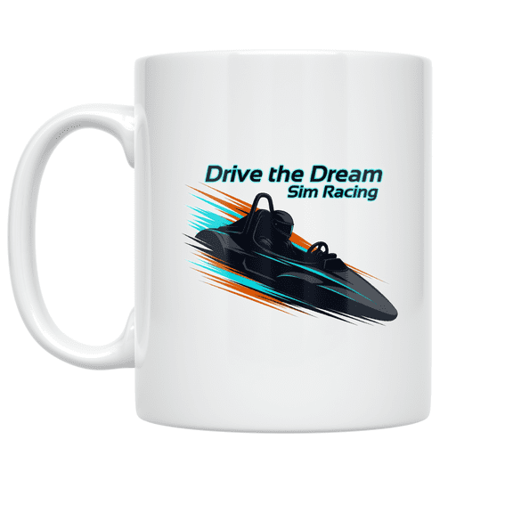 Drive the Dream Sim Racing - Racing Simulator Fan - 11 oz Ceramic Coffee Mug