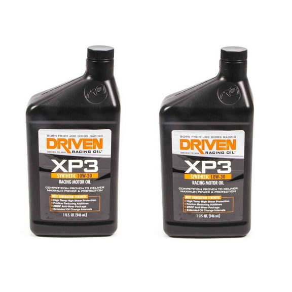 Driven 00306 XP3 Synthetic 10W-30 Performance Racing Engine Motor Oil - 2 Pack