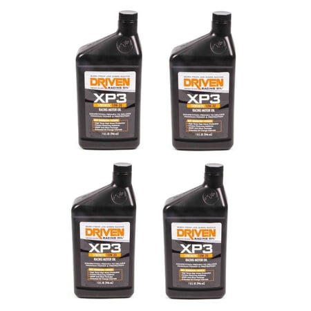 Driven 00306 XP3 Synthetic 10W-30 Performance Racing Engine Motor Oil - 4 Pack