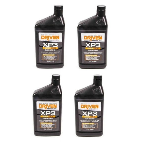 Driven 00306 XP3 Synthetic 10W-30 Performance Racing Engine Motor Oil - 4 Pack