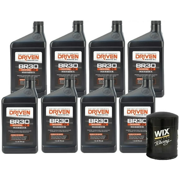Driven BR30 5W-30 Break-In 8 QT Oil Change Kit. For 2007-2013 Gen IV 5.3 6.0 6.2 7.0 L77, L99, LS3, LS7