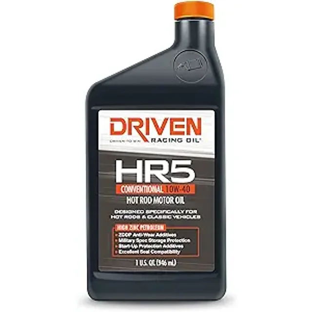 Driven HR5 10w40 Hot Rod Oil High ZDDP Zinc Conventional Motor Oil