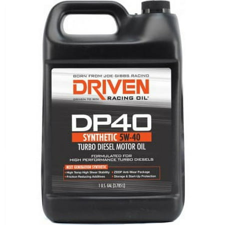 Driven Racing Oil 02508 Dp40 High Zinc Synthetic Diesel Oil (5W 40 Gallon Jug),
