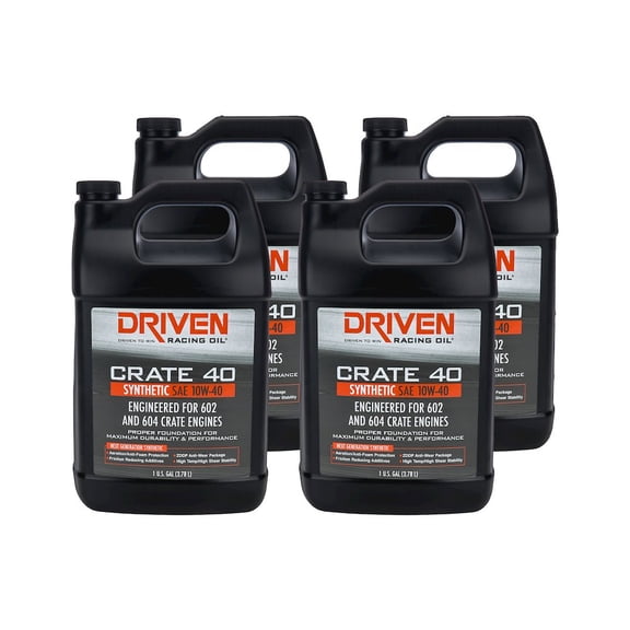 Driven Racing Oil Crate 40 10w40 Synthetic Oil Case 4 x 1 Gallon