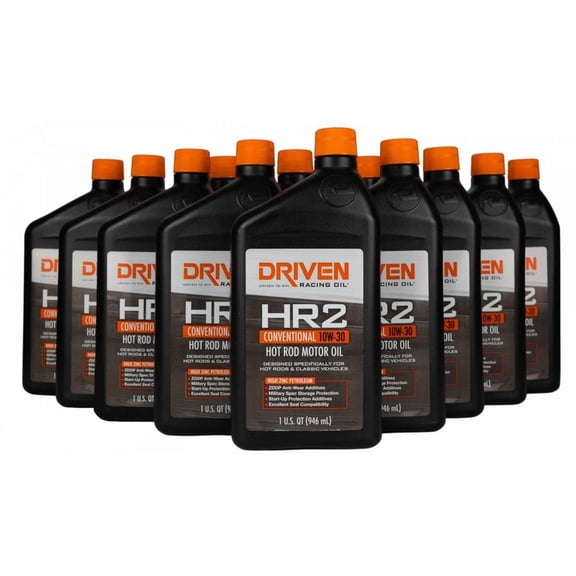 Driven Racing Oil HR-2 Hot Rod Motor Oil Conventional 10W-30 Motor Oil (12 Quart Case)