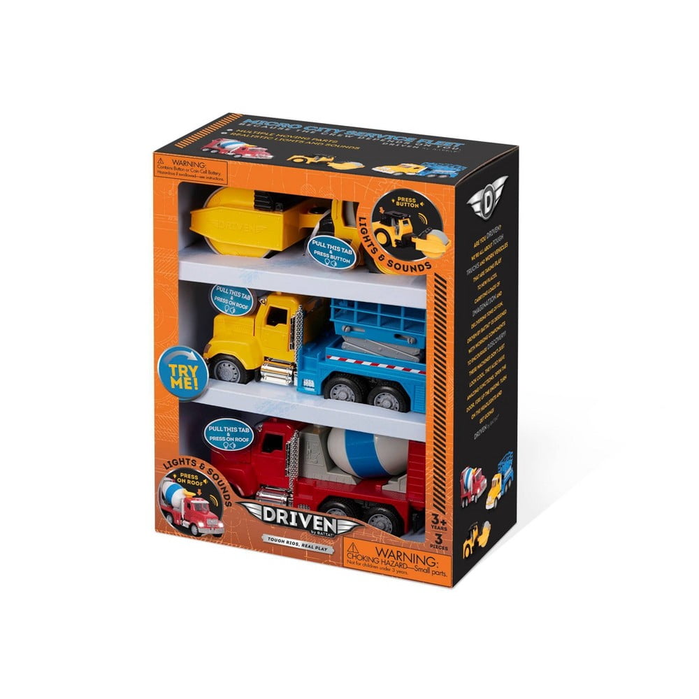 Driven Small Toy City Service Micro Fleet - 3pk - Walmart.com