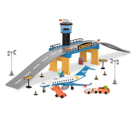 Driven Airport Playset - Toy Airplane, Truck Toys & Construction Playsets for Kids