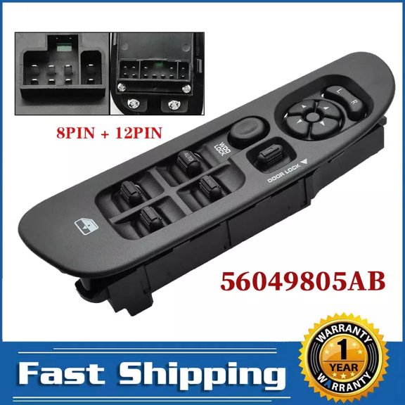 Driver Door Window Switch Panel Control&Bezel For 02-10 Dodge Ram 1500 2500 3500