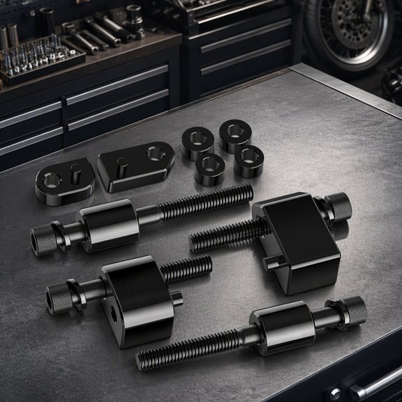 Driver Floorboard Extensions Kit, 1 Inch & 1.5 Inch Floorboard Spacer Extenders, Fits Touring Street Glide Road Glide Electra Glide Road 2009-2024 FL Trikes 2009-2013, Black