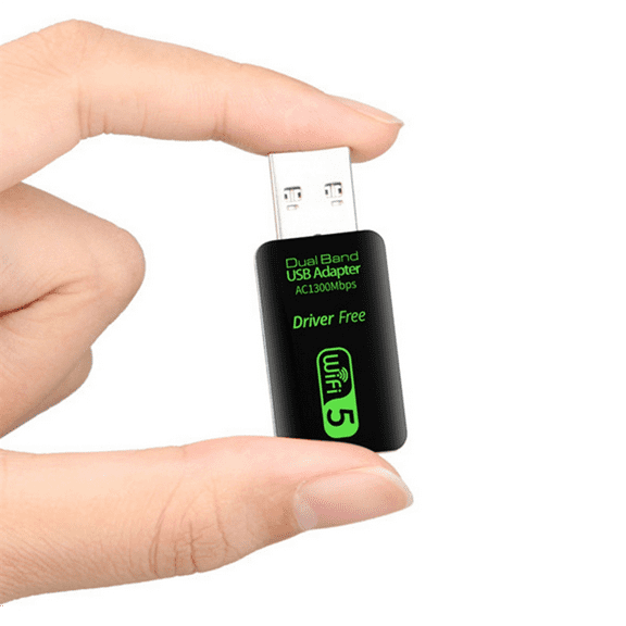 Driver-Free USB Wireless Network Card Router WiFi Network Signal Computer Receiver 5G Dual-Band Gigabit 1300M for PC