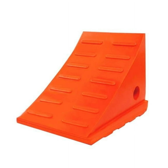 Driver Industries WCUO4002R 15 Ton General Purpose Wheel Chock Roped Set for 35 in. Tire, Orange