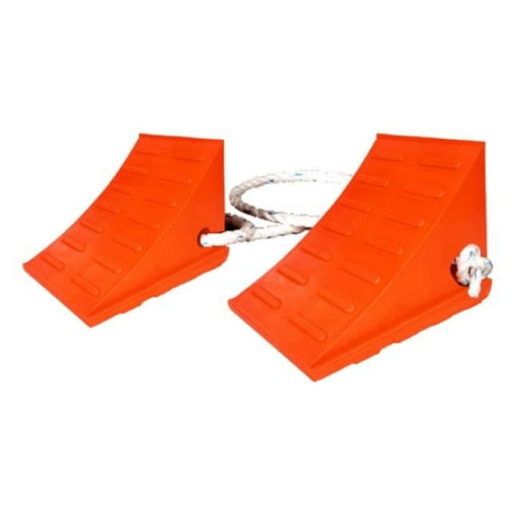 Driver Industries WCUO6002R 25 Ton General Purpose Wheel Chock Roped Set