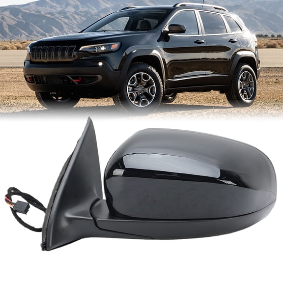 Driver Left Side Black Power Mirror for Jeep Cherokee KL 2014 2015 2016-2023