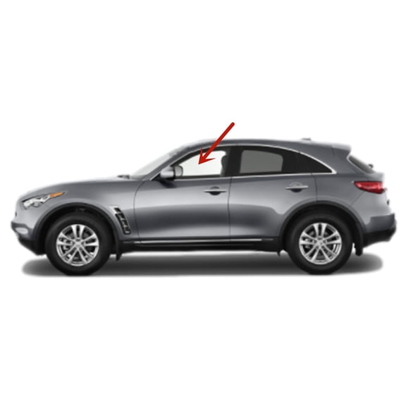 Driver Left Side Front Door Window Door Glass Compatible with Infiniti FX35 FX37 FX50 QX70 2009-2017 Models