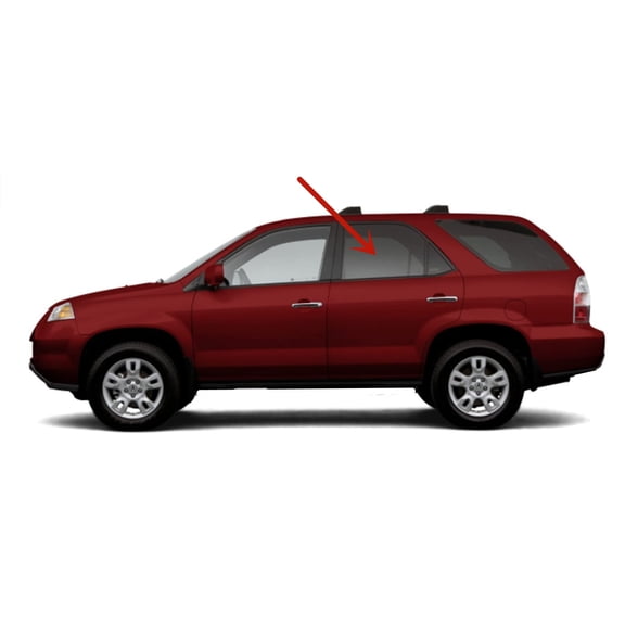 Driver Left Side Rear Door Window Door Glass Compatible with Acura MDX 2001-2006 Models