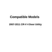 Driver Left Side Rear Door Window Door Glass Compatible with Honda Honda CR-V 2007-2011 Models