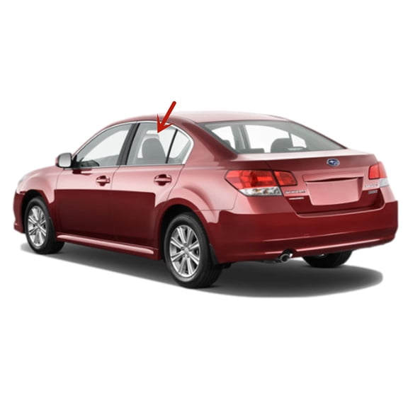Driver Left Side Rear Door Window Door Glass Compatible with Subaru Legacy 4 Door Sedan 2010-2014 Models