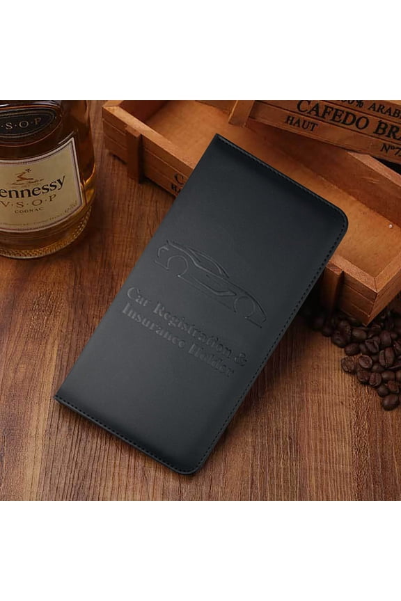 Driver License Leather Case Registration Document Holder Car Insurance Data Wallet Protective Cover Organizer for Auto ID Bank Card Storage Durable Minimalist