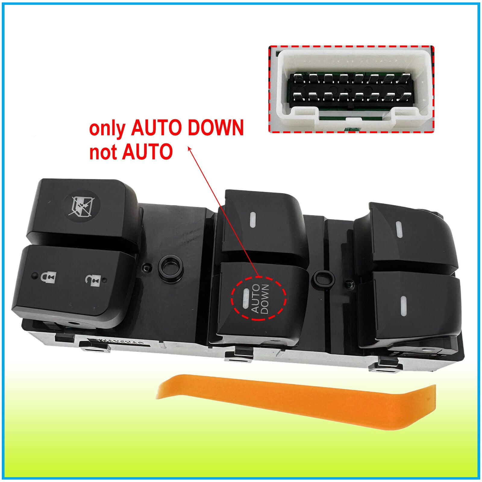 Left Drver Master Door Wndow Swtch Black Auto For Hyunda Elantra