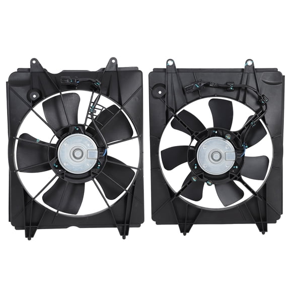 Driver+Passenger Side AC Radiator Condenser Cooling Fan For 2010-2016 Honda CR-V 2.4L