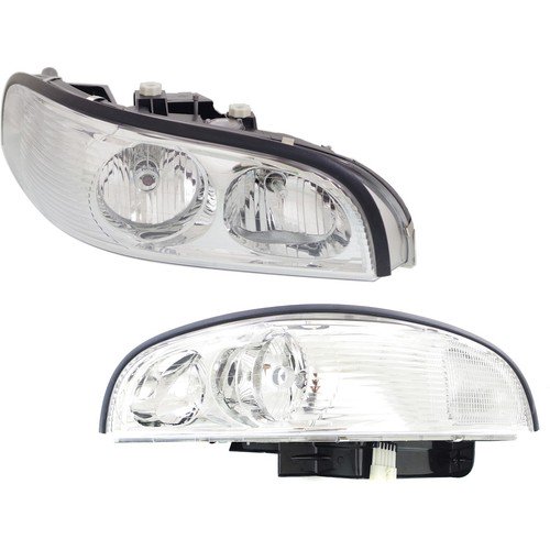 Driver Passenger Side Headlight For Buick Park Avenue 1997-2005 Halogen w/ Bulbs