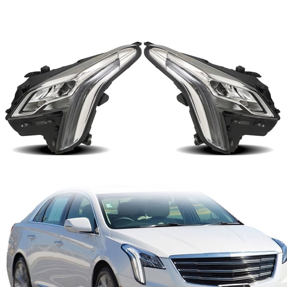 Driver+Passenger Side Headlights Assembly For Cadillac XTS 2018-2019 LED DRL L+R