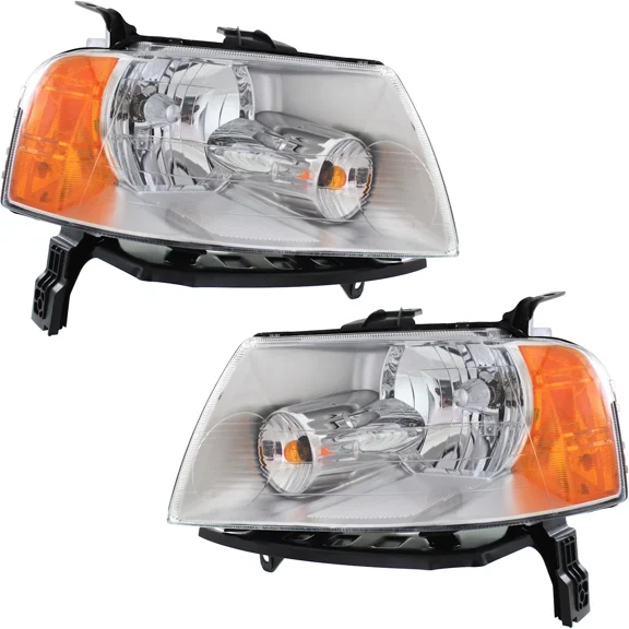 Driver & Passenger Side Headlights For Ford Freestyle 2005-2007 Halogen w/ Bulbs