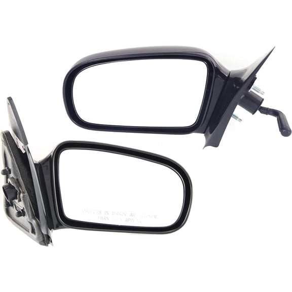 Driver & Passenger Side Mirrors For Cavalier Sunfire 1995-2005, Manual Adjust, Paintable, Coupe