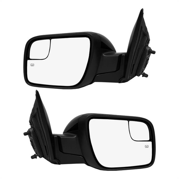 Driver & Passenger Side Mirrors, Left-Right Power Heated Paintable Manual Folding with Turn Signal Light For 2016-2019 Ford Explorer, Door Mirror Pair of 2
