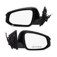 thumbnail image 1 of Driver & Passenger Side Mirrors, Left-Right Power Non-Heated Textured Black Manual Folding View Mirror For 2013-2015 Toyota RAV4, Door Mirror Pair of 2, 1 of 9