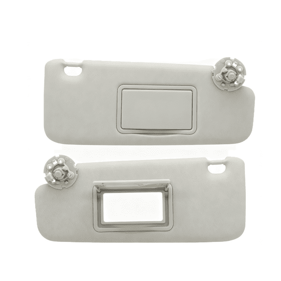 Driver & Passenger Side Sun Visor For Chevrolet Cruze 2011-2019 With Mirror, Replacement OEM 95034256 / 95034253 / 84126667 / 84126658-Pairs-grey