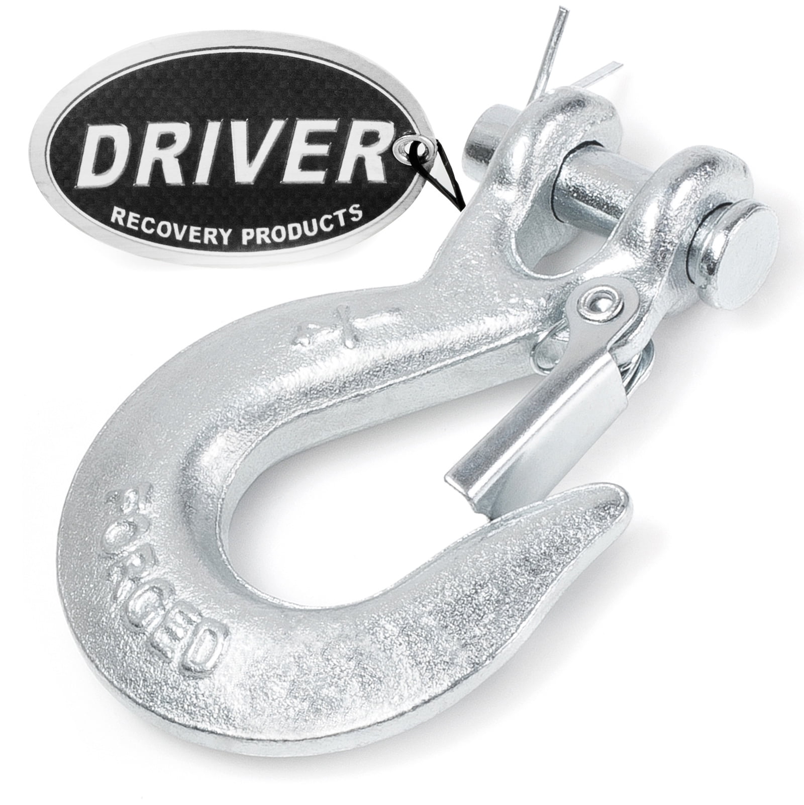 Driver Recovery Products 1/4 Inch Clevis Slip Hook with Safety Latch - Heavy  Duty Grade 70 Forged Steel Towing Winch Hook 