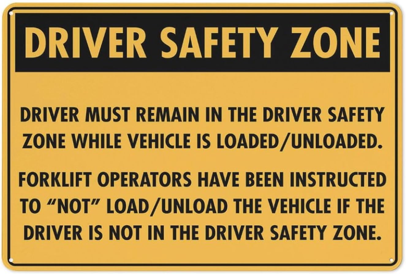 Driver Safety Zone Reflective Aluminum Metal Signage - 8