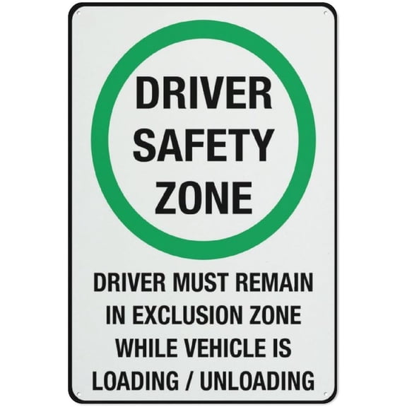 Driver Safety Zone Safe Sign, Signs Outdoor, 12 X 8 In, Sign For Home, Business, Driveway Alert