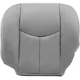 Driver Side Bottom Replacement Leather Seat Cover Gray 922 Compatible