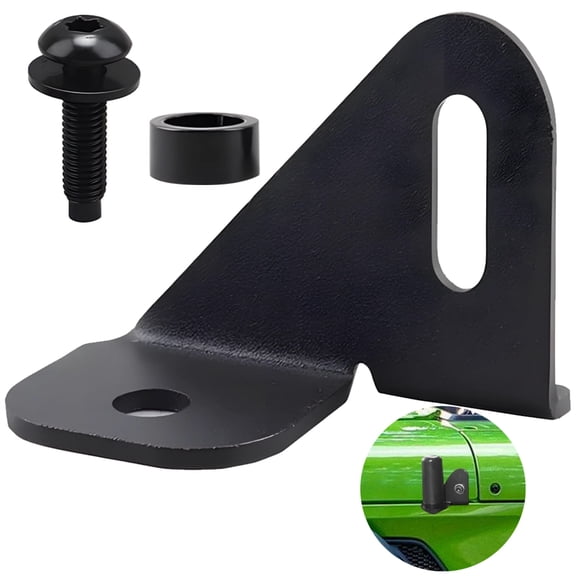 Driver Side CB Radio Antenna Mount Bracket, Compatible with Jeep Wrangler JL JLU JT 2018-2022, GMRS System Support, Heavy Duty Metal, Corrosion-Resistant Finish, Simple Bolt-On Install