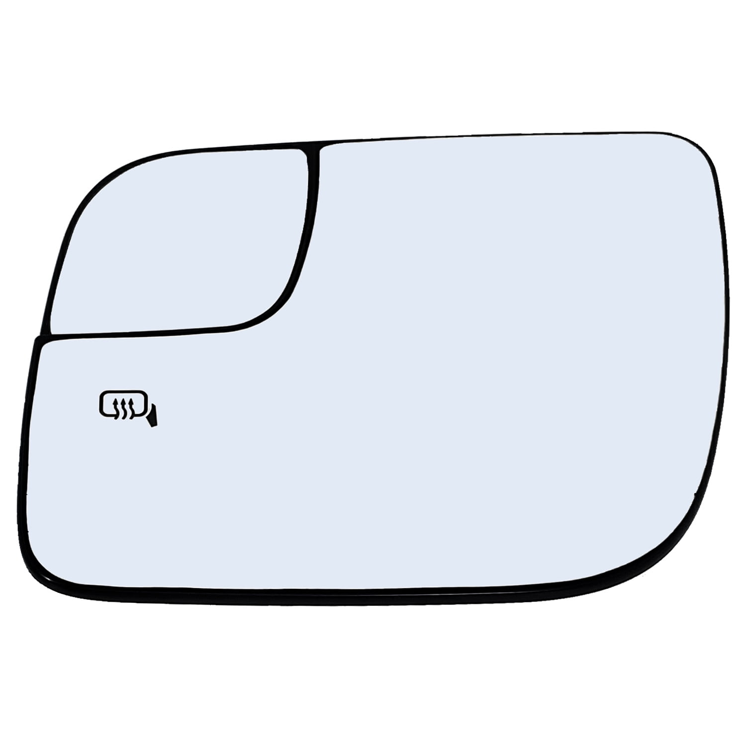 Driver Side Door Mirror Glass Replacement with Plastic Backing Defrost
