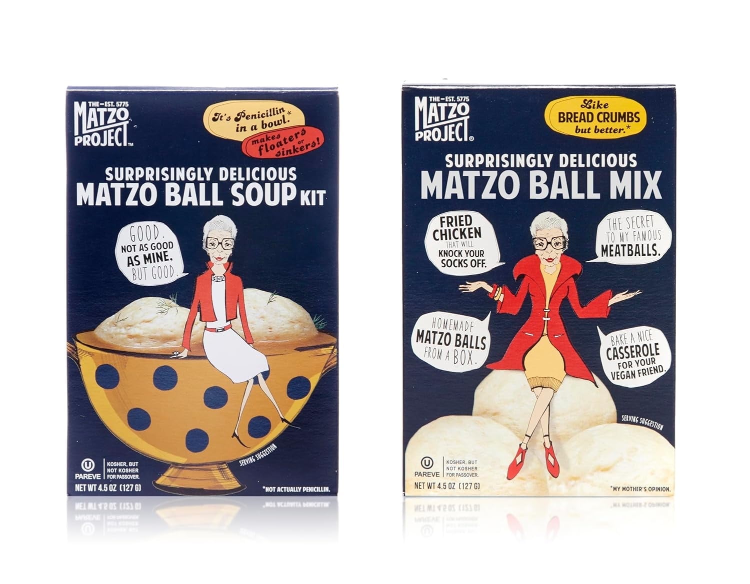 The Matzo Project Matzo Ball Soup Kit & Matzo Crumbs, Vegetarian, Kosher (But Not Kosher for Passover), Low-Fat, No-MSG, No Trans Fat, Nothing Artificial, 4.5 oz, Pack of 2 (1 of each)