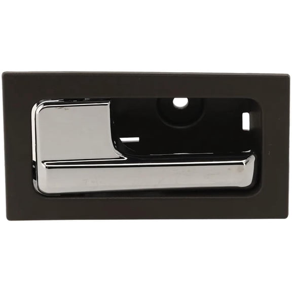 Driver Side Front or Rear Interior Door Handle Compatible with 2009-2014 Ford F-150 Gray Bezel Chrome Lever Without Key Hole 9L3Z1522601CB STX SVT Raptor XL XLT FX2 FX4 King Ranch