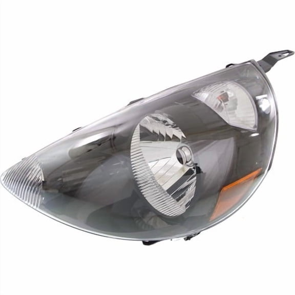 Driver Side Headlight For Honda Fit 2007-2008 Halogen w/ Bulb/s Nighthawk Black