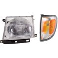 thumbnail image 1 of Driver Side Headlight Kit with Bulb Halogen Rear Wheel Drive includes Corner Light for 1997-2000 Toyota Tacoma Base 4 Cyl 2.7L, 1 of 4