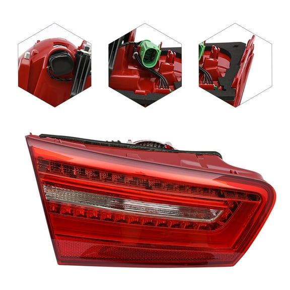 Driver Side Left Rear LED Inner Tail Lamp Warning Light For Audi A6 C7 2010-2016