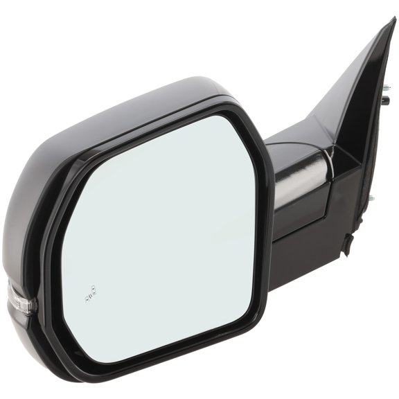 Driver Side Mirror Power Adjust Heated Manual Folding Textured Black Recall With Blind Spot Detection in Glass for 2022 Toyota Tundra Limited TRD Off-Road 6 Cyl 3.4L