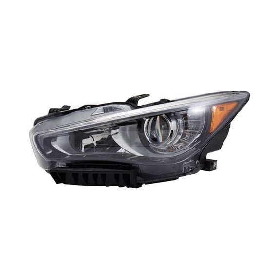 Driver Side Replacement Headlight without AFS for 2014-2017 Infiniti Q50