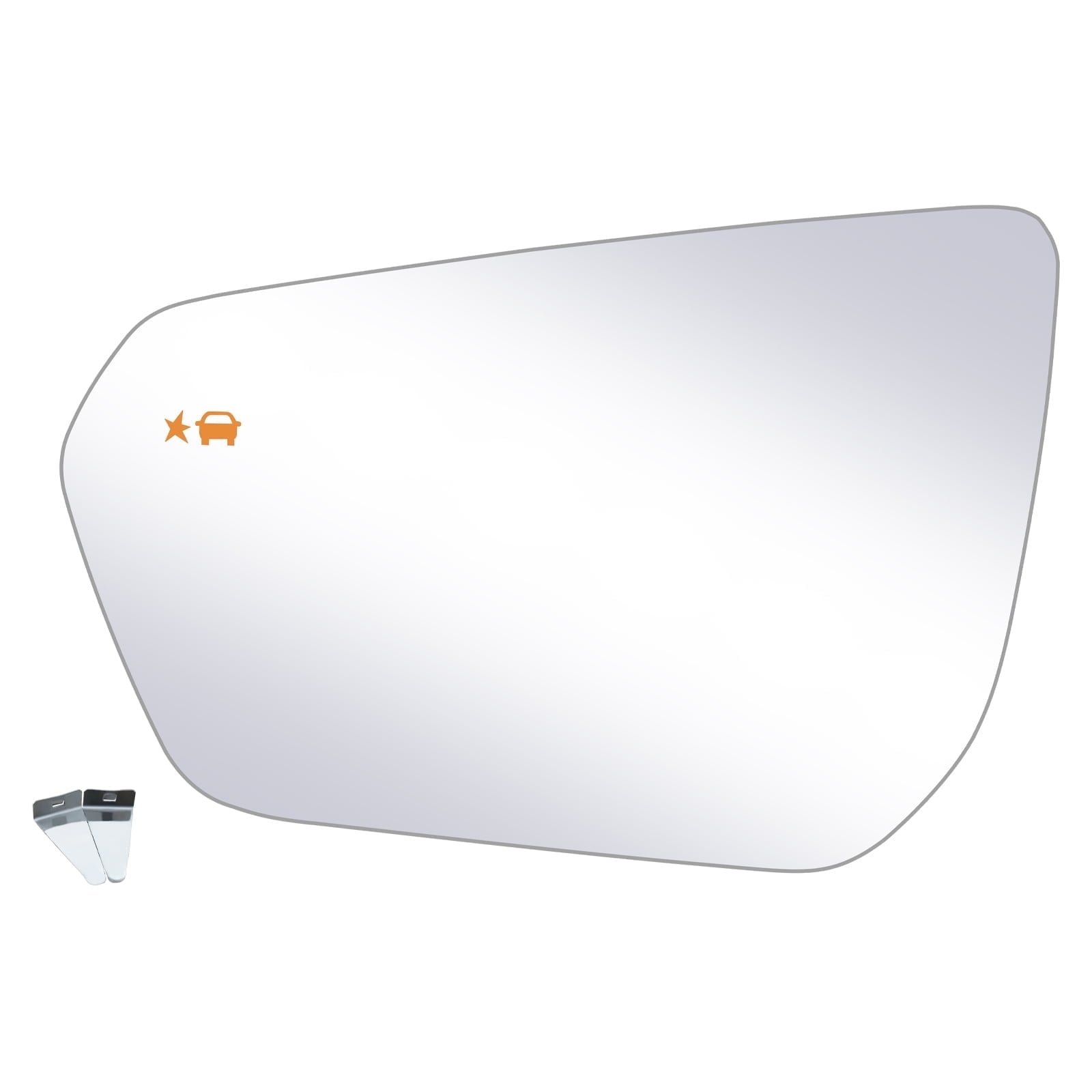 Driver Side Replacement Mirror Glass Compatible with GMC Terrain 2018-2024, Chevy Equinox 2018-2024, Heated with Blind Spot Detection, w/o Auto Dimming, 23406428, LH