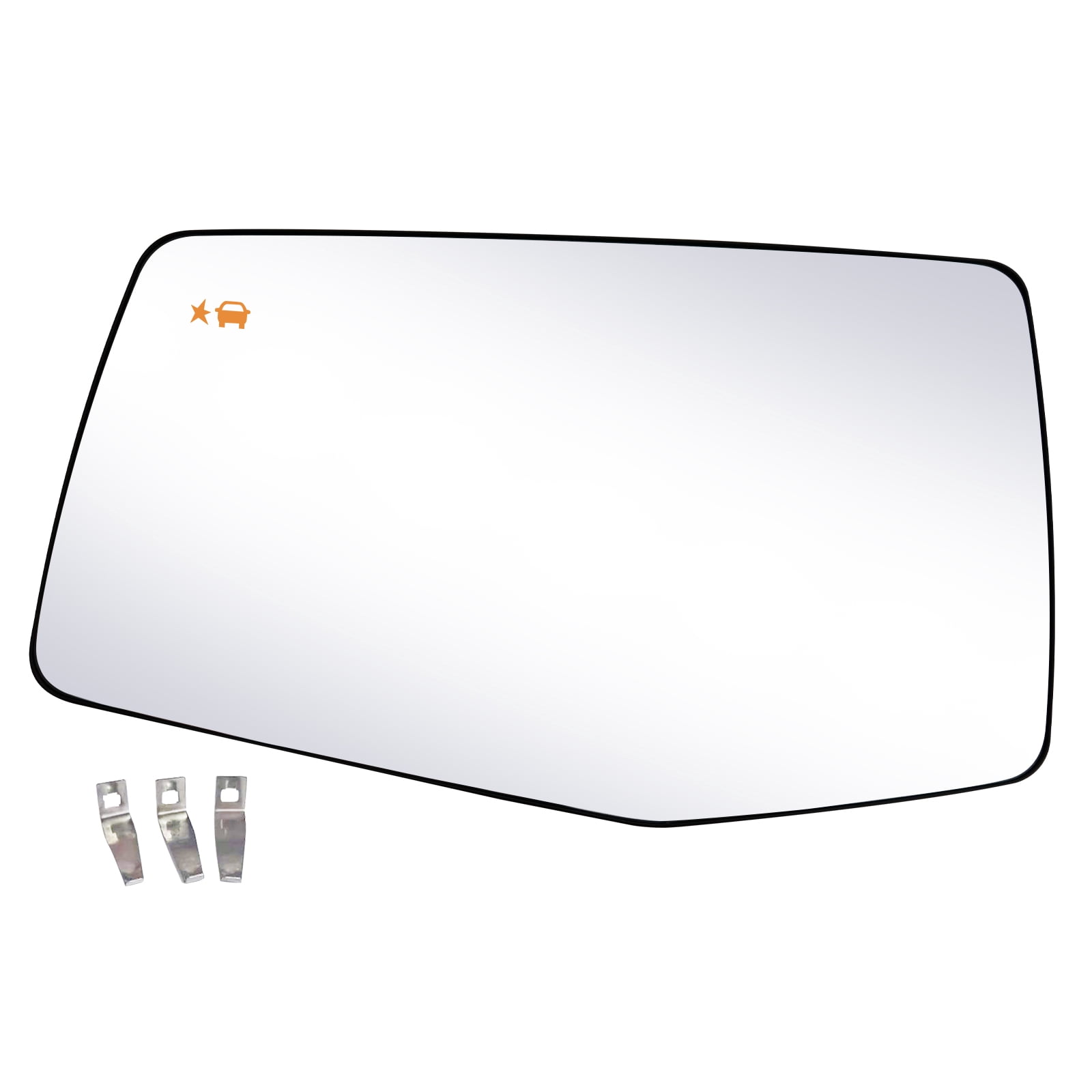 Driver Side Replacement Mirror Glass - compatible with Chevy & GMC vehicles - Silverado 1500 2019-2024, Sierra 1500 2019-2024 - Heated with Blind Spot Detection, w/o auto dimming, LH, 84309707