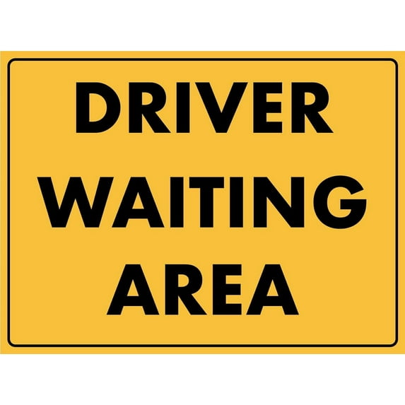Driver Waiting Area Sign Metal Tin Sign12x16 Inches Caution Danger Safety Security Warning Notice Signs